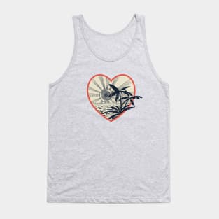 Sunset on tropical island (vintage coloured) Tank Top